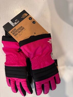 The North Face Kids' Montana Ski Gloves - Hot Pink and Black